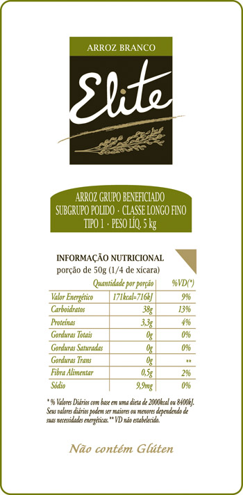 Tabela Nutricional Elite